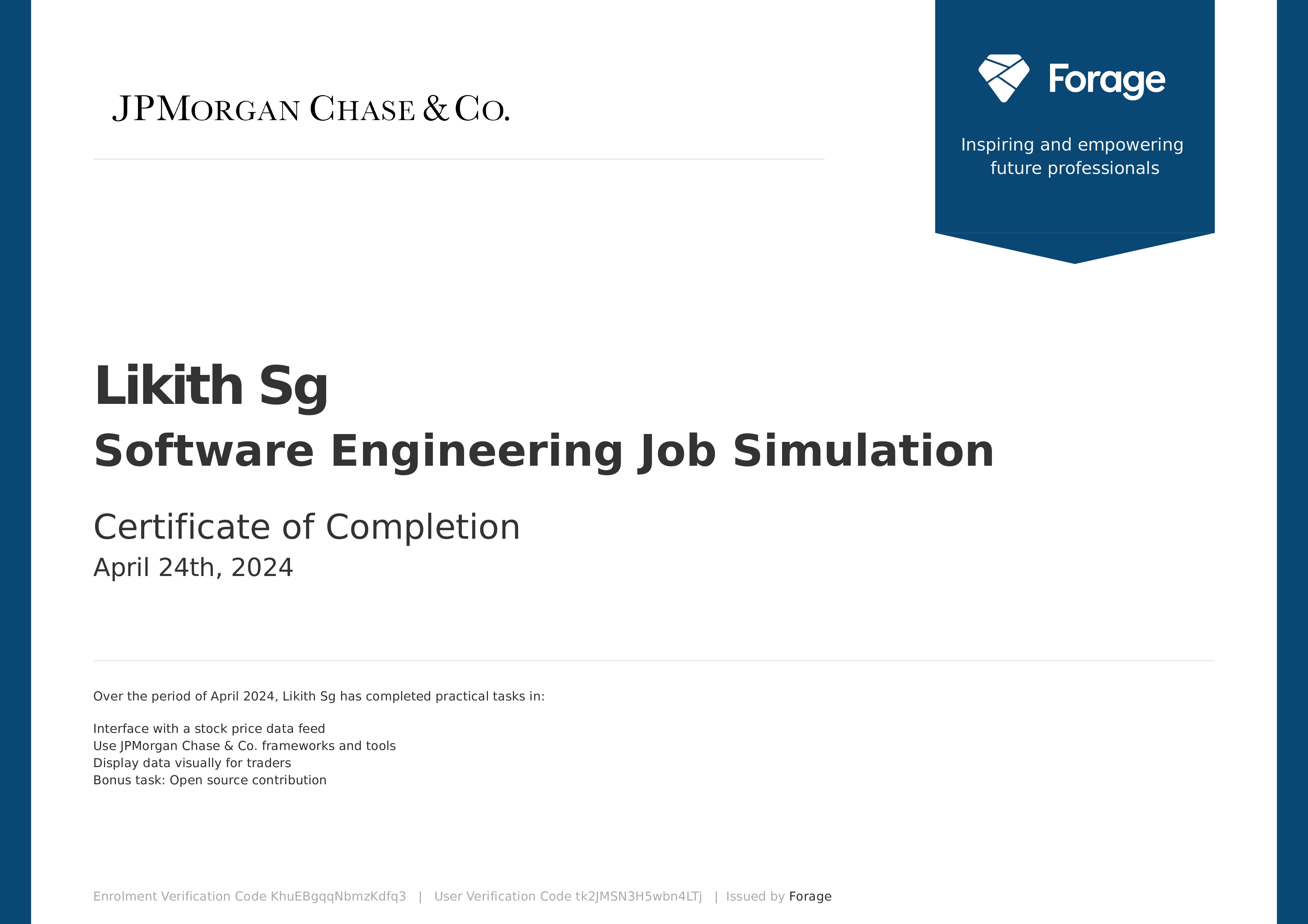 Internship Certificate
